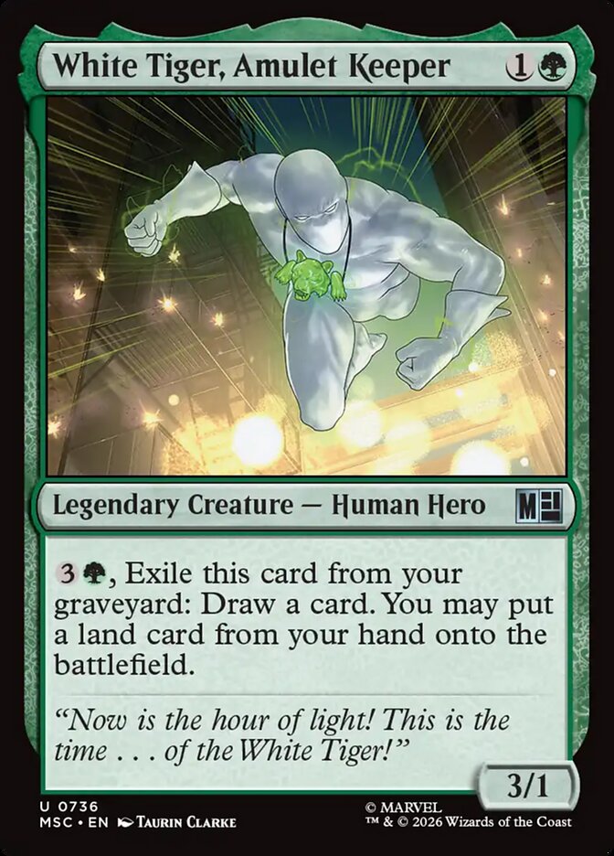 White Tiger, Amulet Keeper — Marvel Super Heroes Commander (MSC) #736