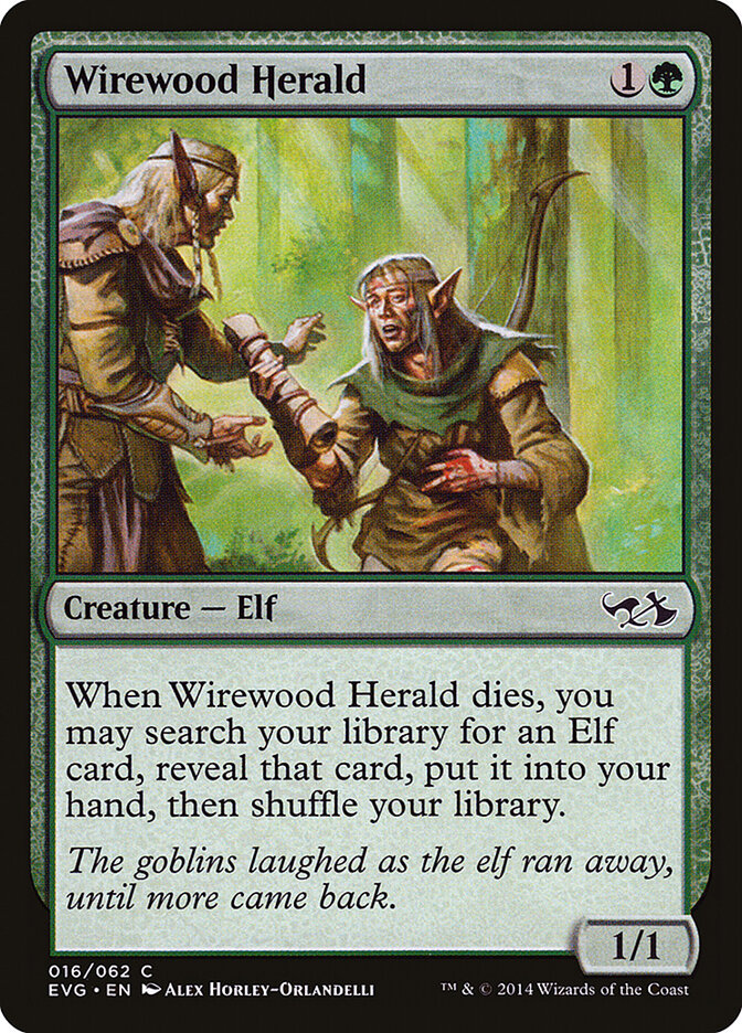 Wirewood Herald — Duel Decks Anthology: Elves vs. Goblins (EVG) #16