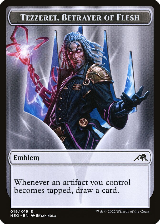 Tezzeret, Betrayer of Flesh Emblem — Kamigawa: Neon Dynasty Tokens (TNEO) #19