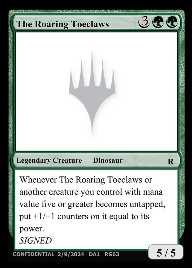 The Roaring Toeclaws — Unknown Event (UNK) #RG63