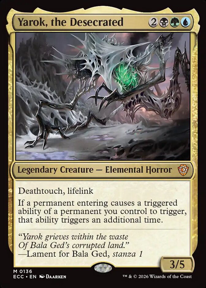 Yarok, the Desecrated — Lorwyn Eclipsed Commander (ECC) #136