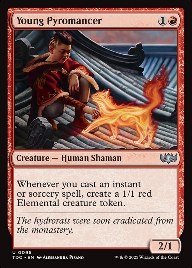 Young Pyromancer — Tarkir: Dragonstorm Commander (TDC) #95