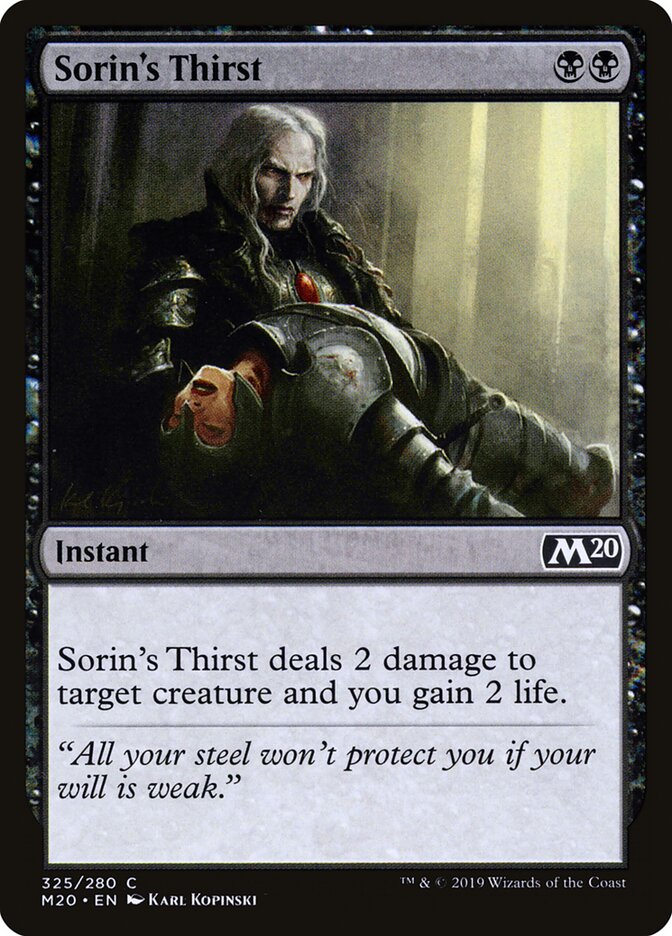 Sorin's Thirst — Core Set 2020 (M20) #325