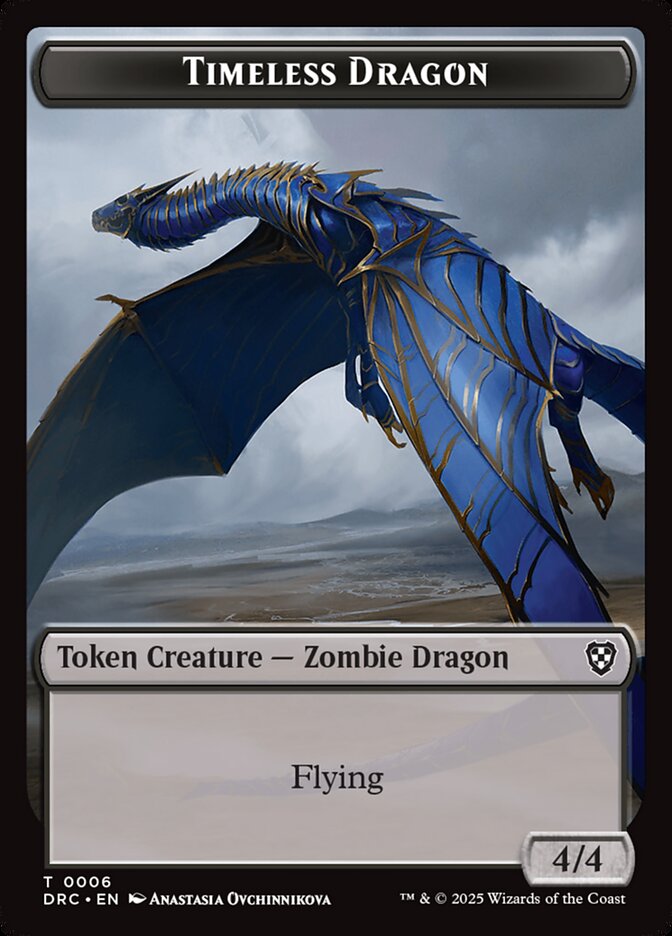 Timeless Dragon — Aetherdrift Commander Tokens (TDRC) #6