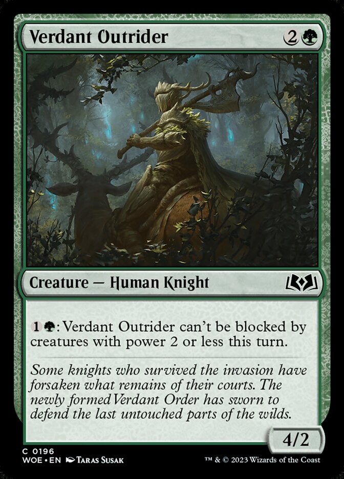 Verdant Outrider — Wilds of Eldraine (WOE) #196