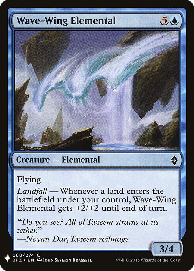 Wave-Wing Elemental — The List (PLST) #BFZ-88
