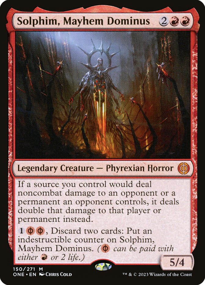 Solphim, Mayhem Dominus — Phyrexia: All Will Be One (ONE) #150