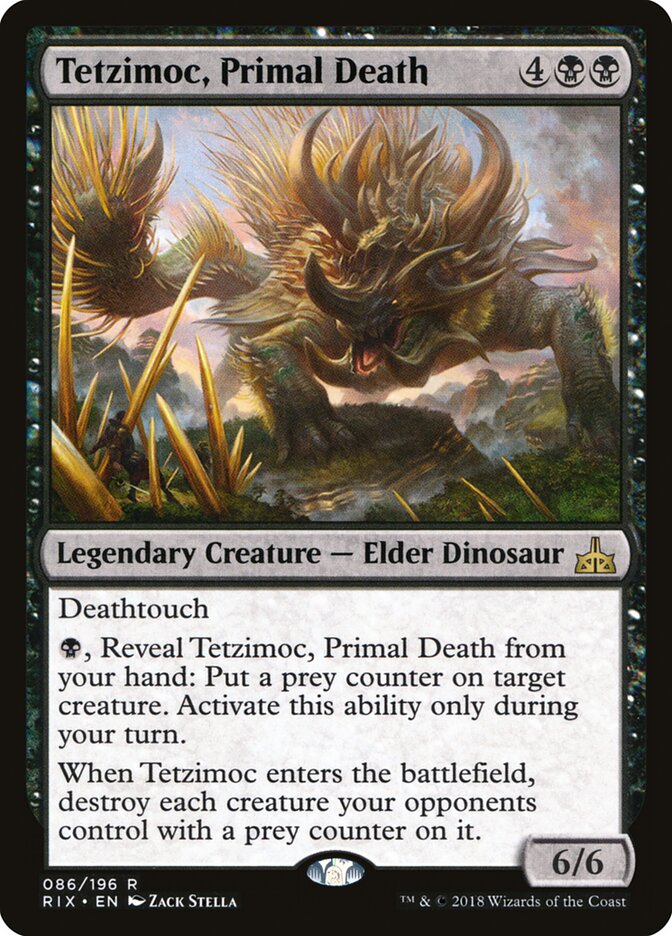 Tetzimoc, Primal Death — Rivals of Ixalan (RIX) #86