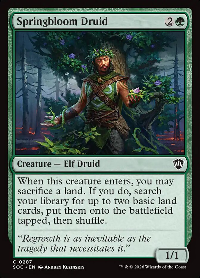 Springbloom Druid — Secrets of Strixhaven Commander (SOC) #287