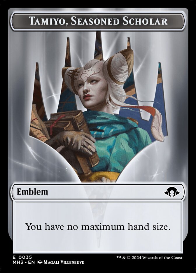 Tamiyo, Seasoned Scholar Emblem — Modern Horizons 3 Tokens (TMH3) #35