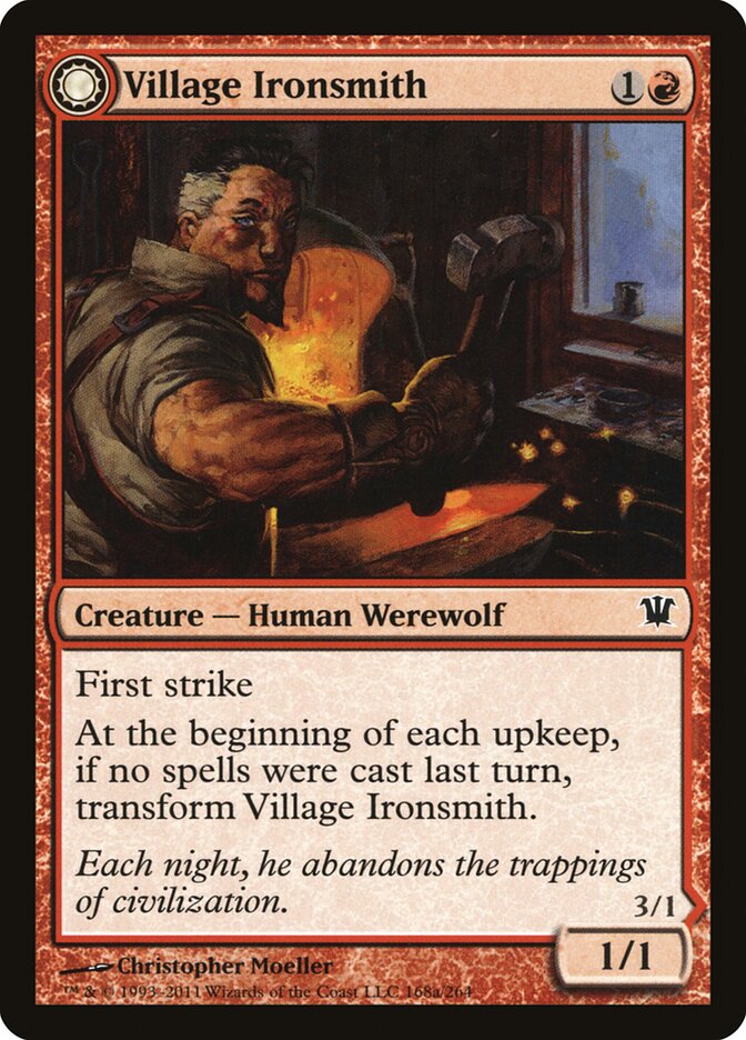 Village Ironsmith // Ironfang — Innistrad (ISD) #168