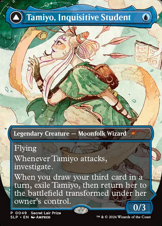Tamiyo, Inquisitive Student // Tamiyo, Seasoned Scholar — Secret Lair Promo (SLP) #49