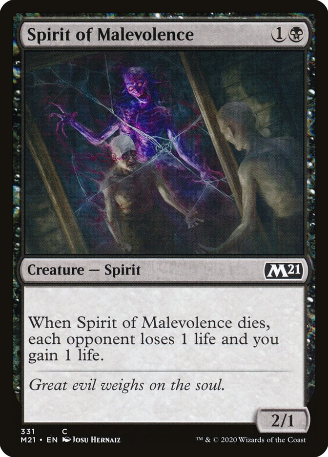 Spirit of Malevolence — Core Set 2021 (M21) #331