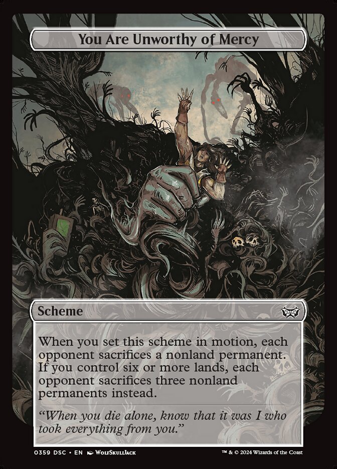 You Are Unworthy of Mercy — Duskmourn: House of Horror Commander (DSC) #359