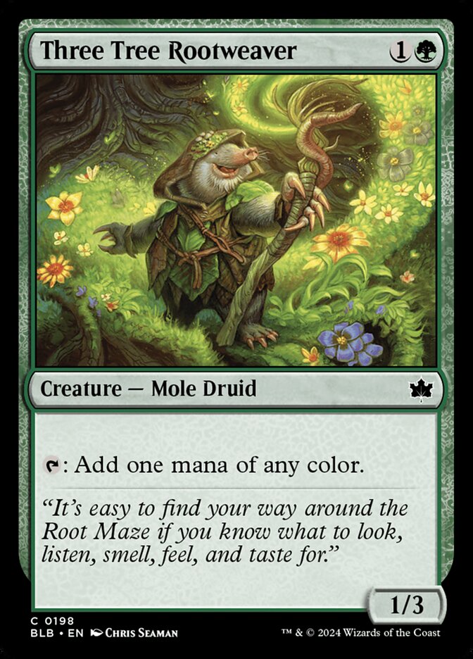 Three Tree Rootweaver — Bloomburrow (BLB) #198