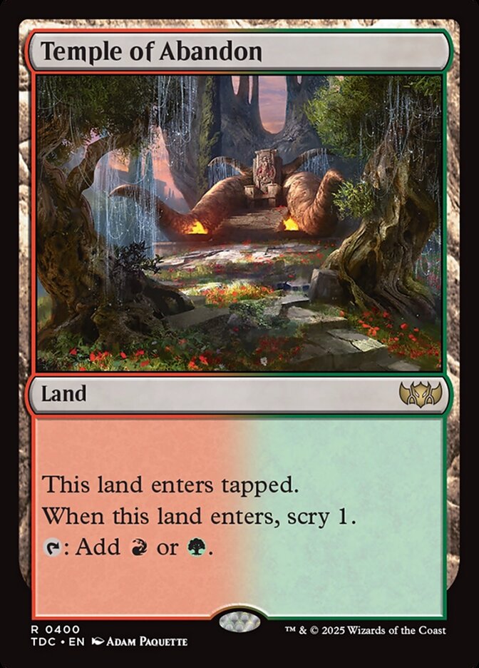 Temple of Abandon — Tarkir: Dragonstorm Commander (TDC) #400