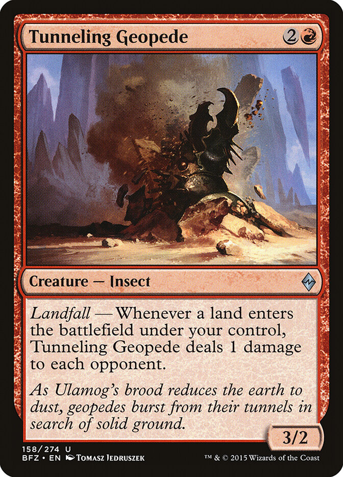 Tunneling Geopede — Battle for Zendikar (BFZ) #158
