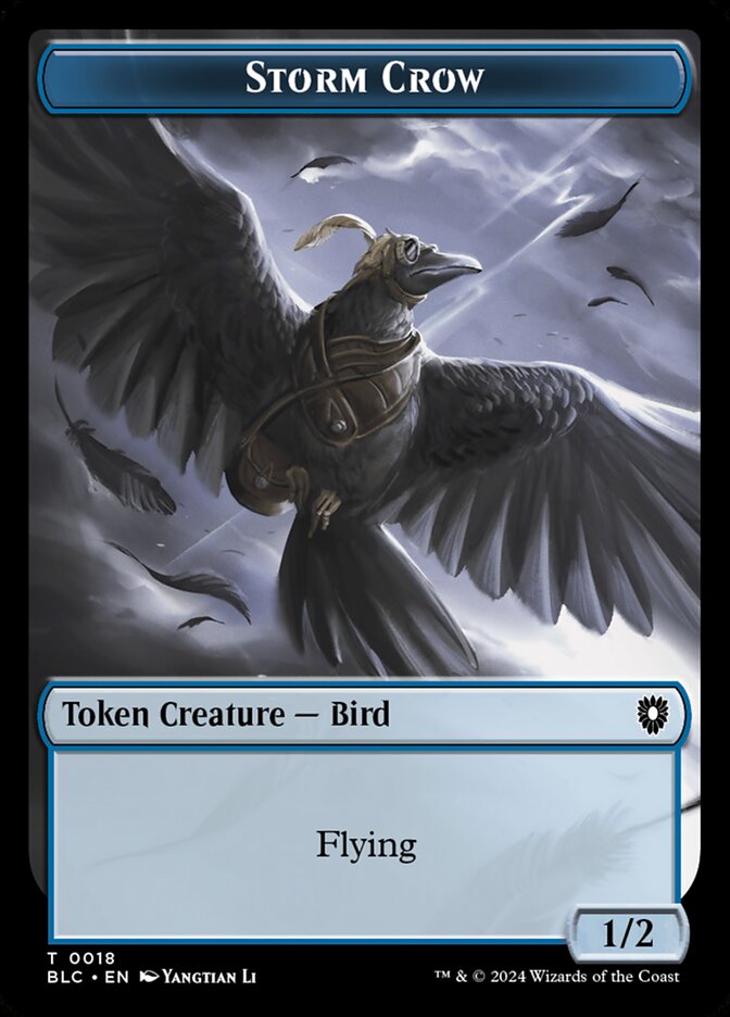 Storm Crow — Bloomburrow Commander Tokens (TBLC) #18