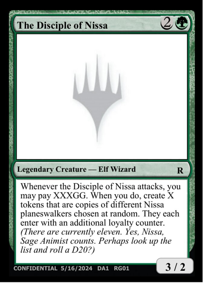 The Disciple of Nissa — Unknown Event (UNK) #RG01b