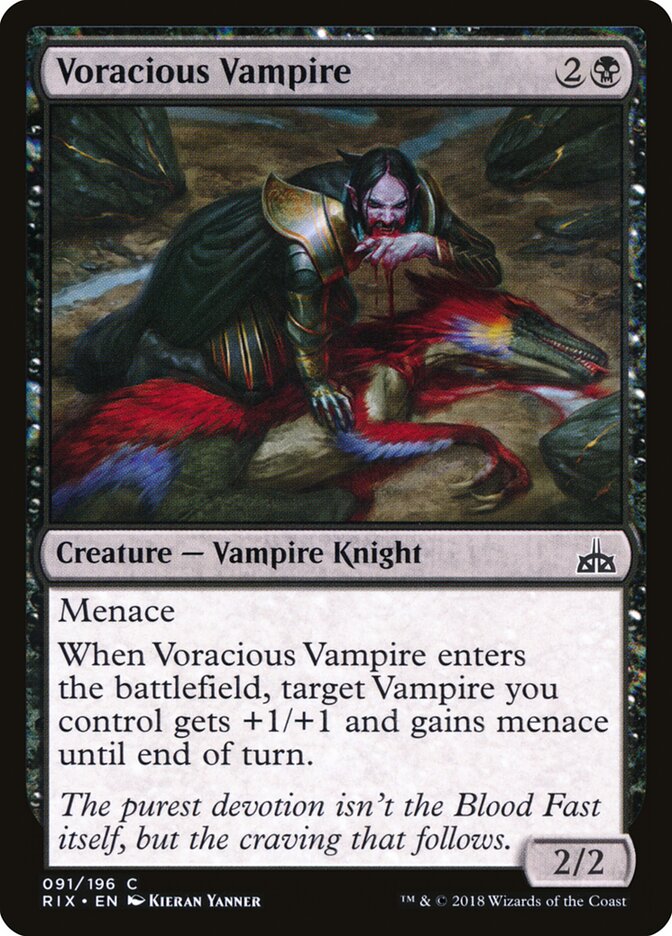 Voracious Vampire — Rivals of Ixalan (RIX) #91