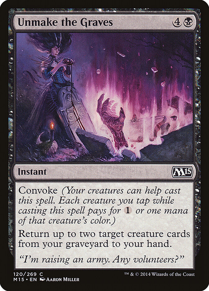 Unmake the Graves — Magic 2015 (M15) #120