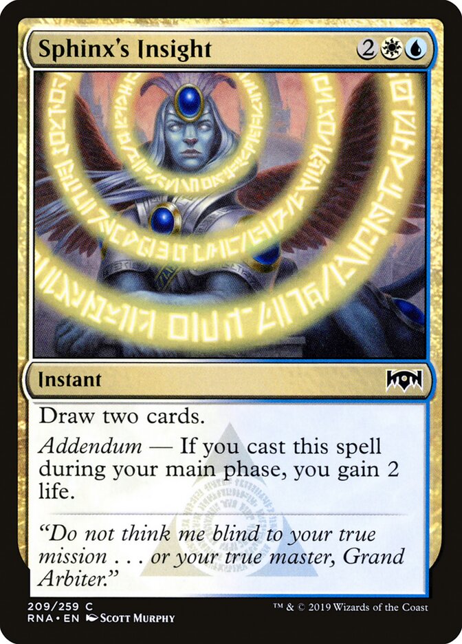 Sphinx's Insight — Ravnica Allegiance (RNA) #209