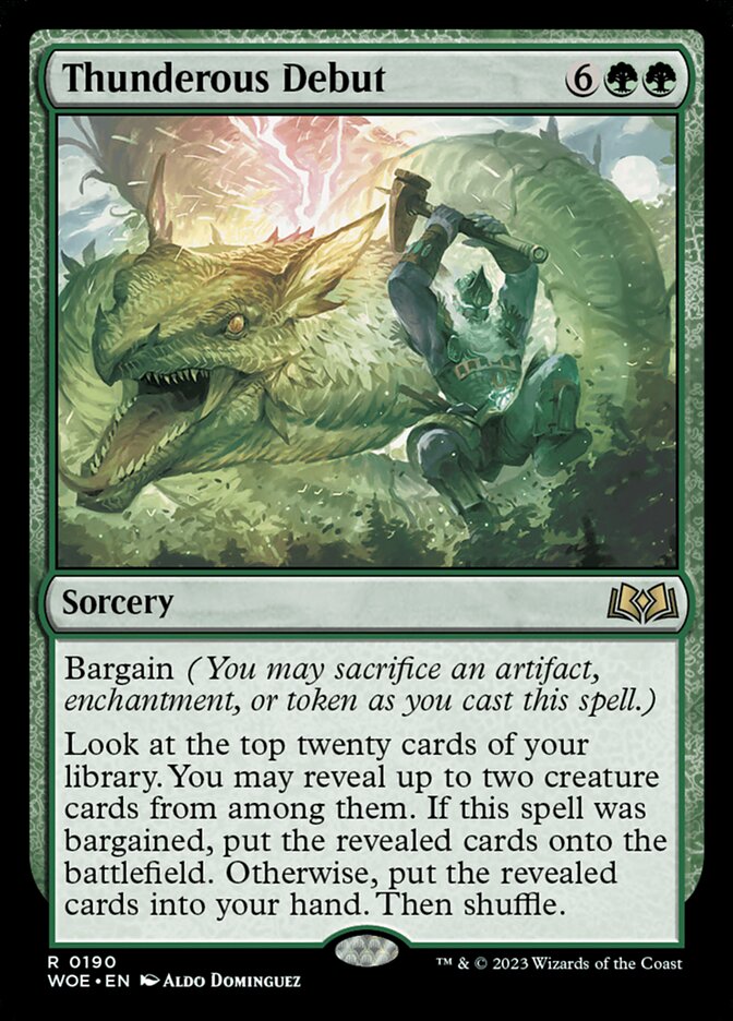 Thunderous Debut — Wilds of Eldraine (WOE) #190