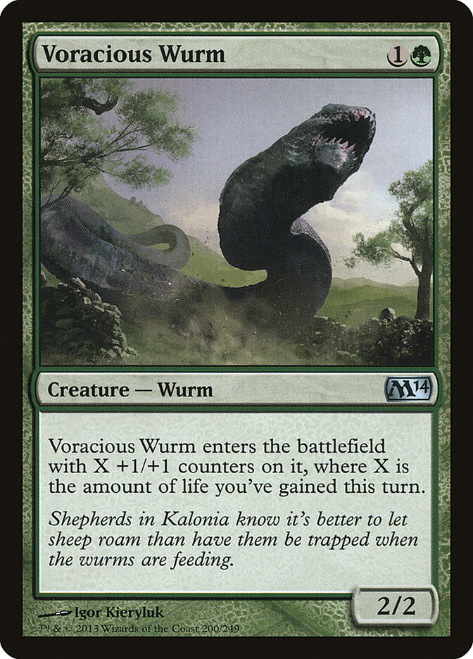 Voracious Wurm — Magic 2014 (M14) #200