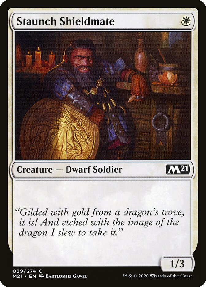 Staunch Shieldmate — Core Set 2021 (M21) #39