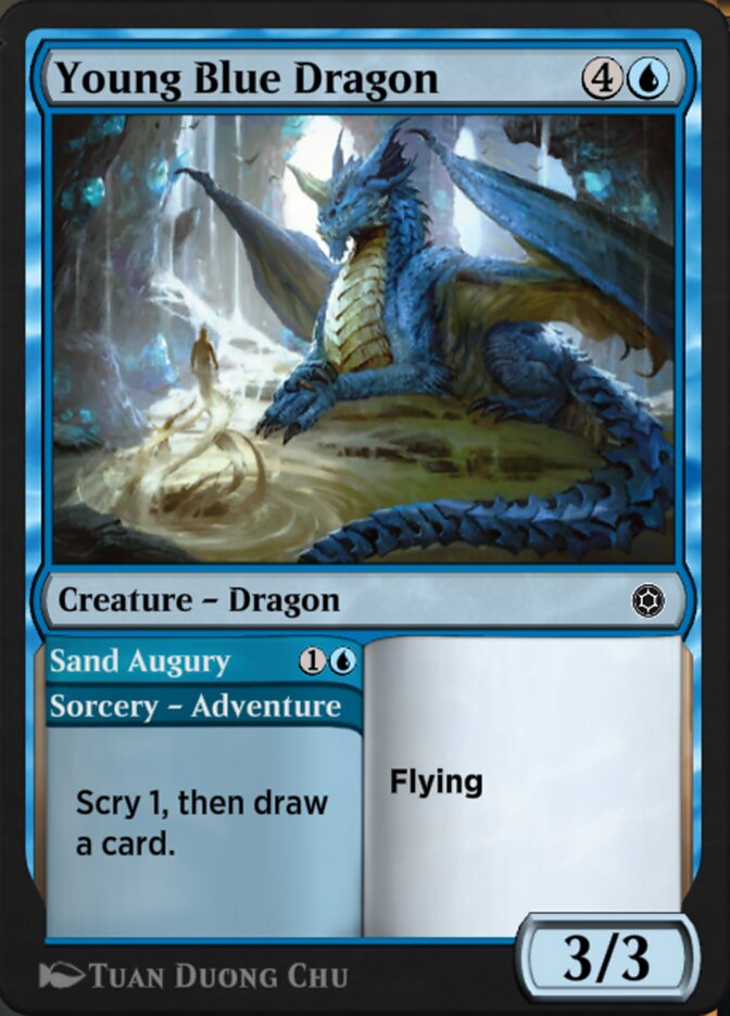 Young Blue Dragon // Sand Augury — Alchemy Horizons: Baldur's Gate (HBG) #138