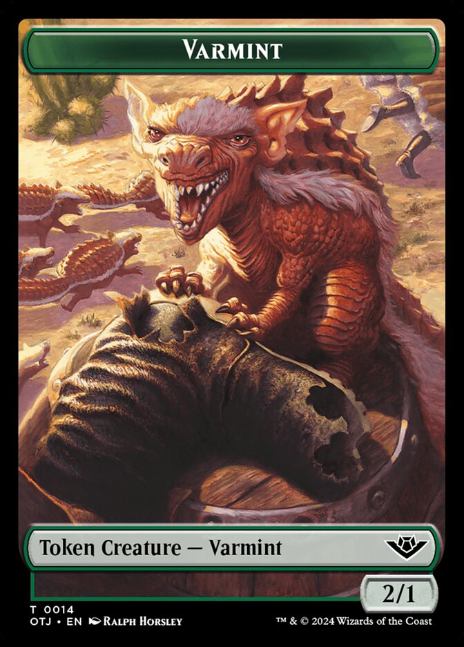 Varmint — Outlaws of Thunder Junction Tokens (TOTJ) #14