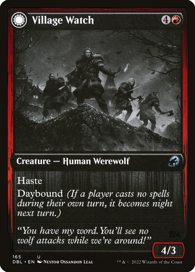 Village Watch // Village Reavers — Innistrad: Double Feature (DBL) #165