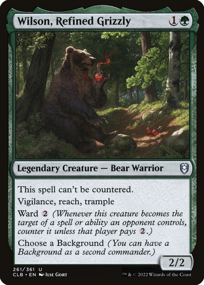 Wilson, Refined Grizzly — Commander Legends: Battle for Baldur's Gate (CLB) #261