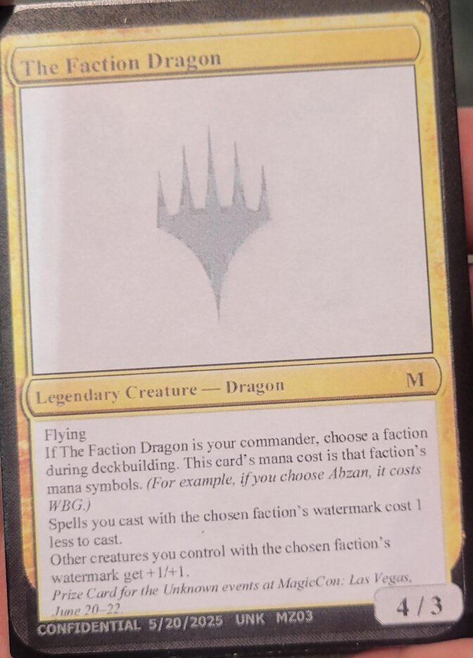 The Faction Dragon — Unknown Event (UNK) #MZ03a