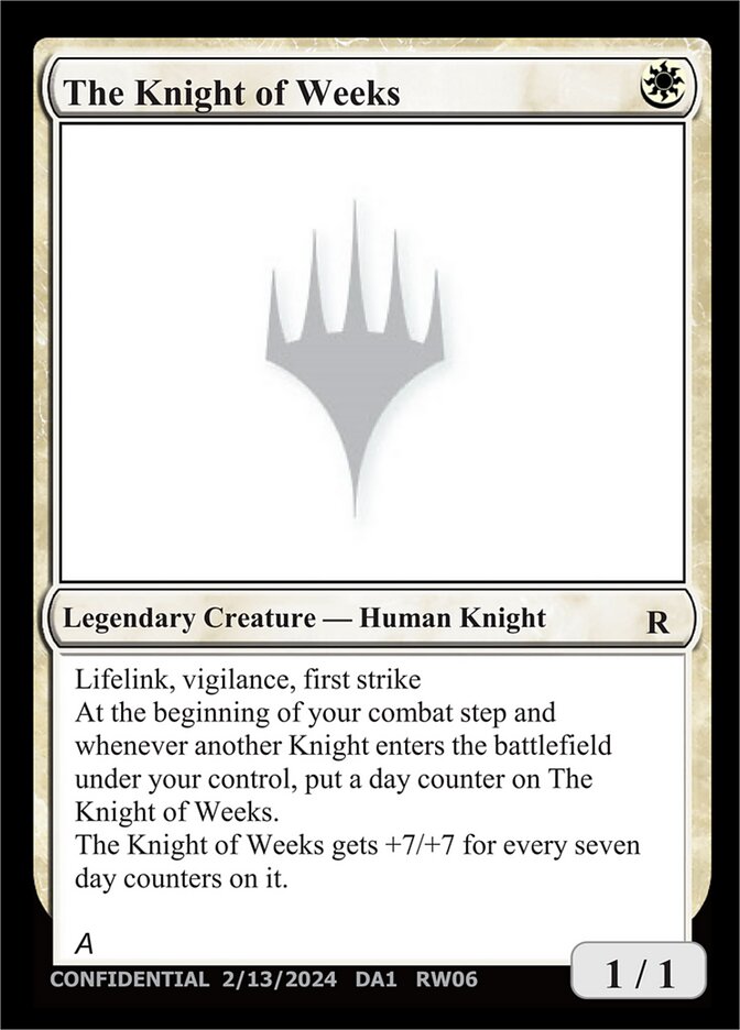 The Knight of Weeks — Unknown Event (UNK) #RW06