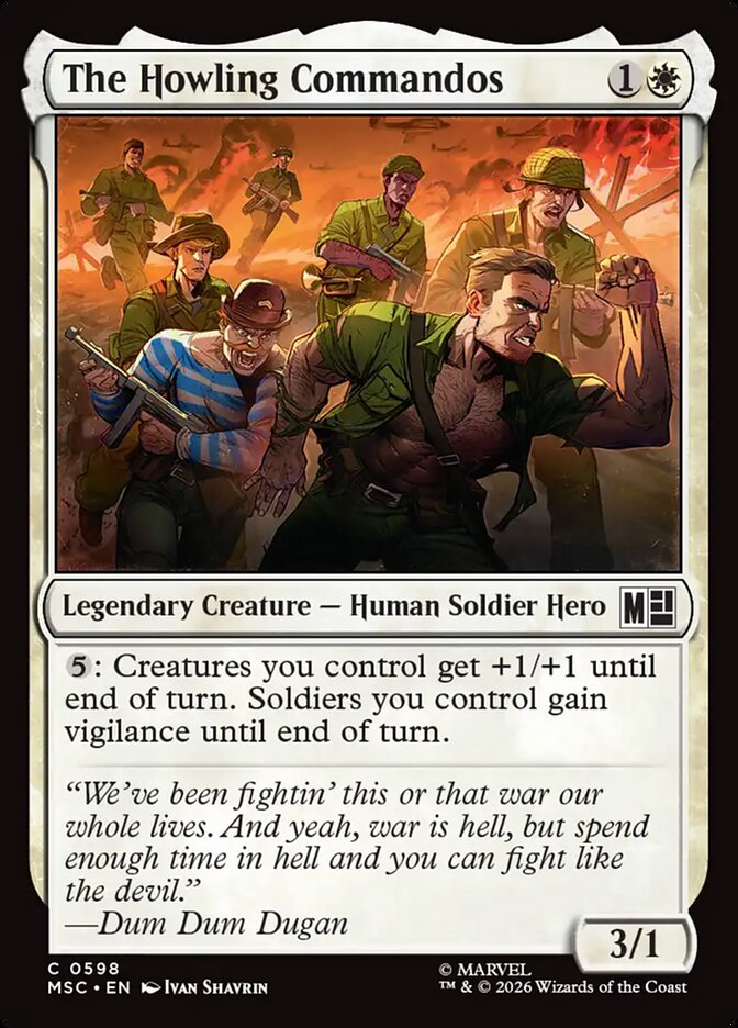 The Howling Commandos — Marvel Super Heroes Commander (MSC) #598