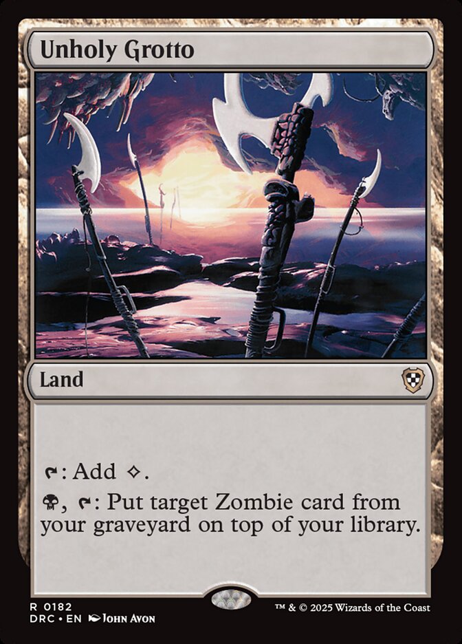 Unholy Grotto — Aetherdrift Commander (DRC) #182