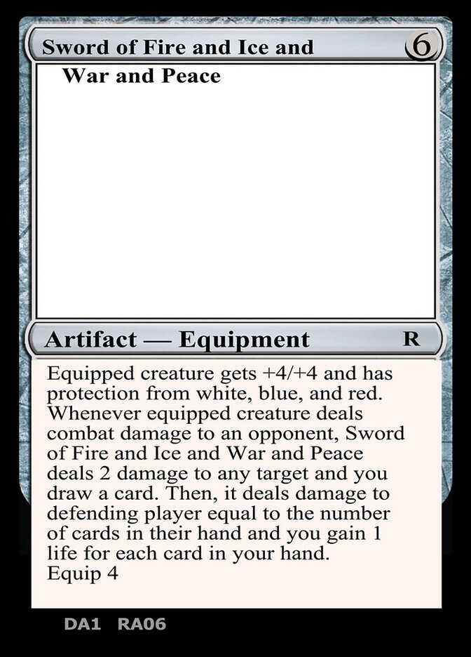 Sword of Fire and Ice and War and Peace — Unknown Event (UNK) #RA06c