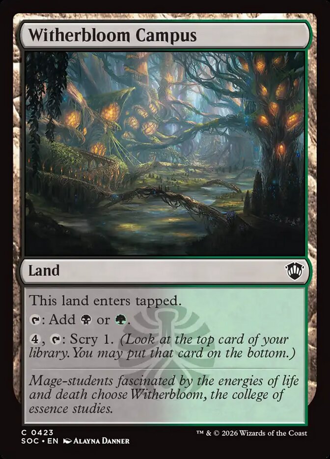Witherbloom Campus — Secrets of Strixhaven Commander (SOC) #423