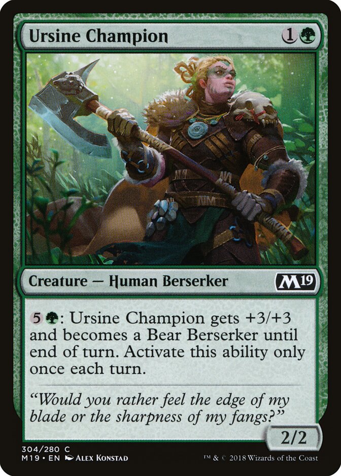 Ursine Champion — Core Set 2019 (M19) #304