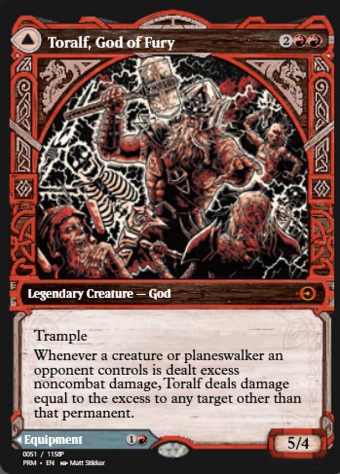 Toralf, God of Fury // Toralf's Hammer — Magic Online Promos (PRM) #88302