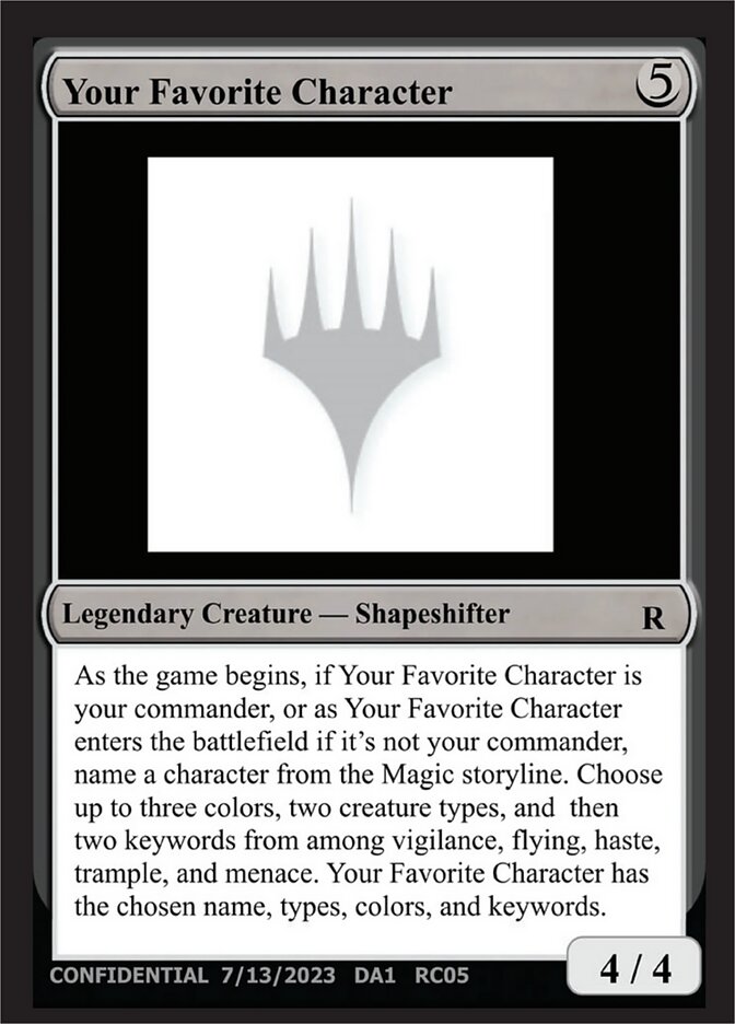 Your Favorite Character — Unknown Event (UNK) #RC05c