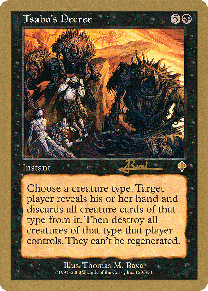 Tsabo's Decree — World Championship Decks 2001 (WC01) #ar129