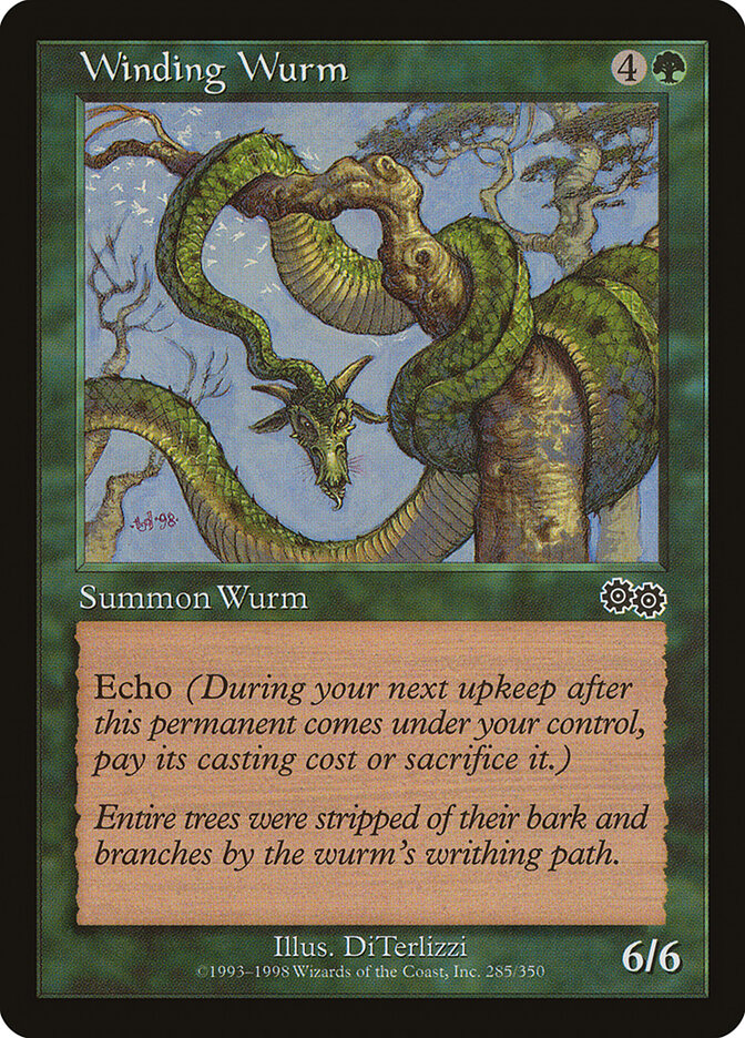 Winding Wurm — Urza's Saga (USG) #285