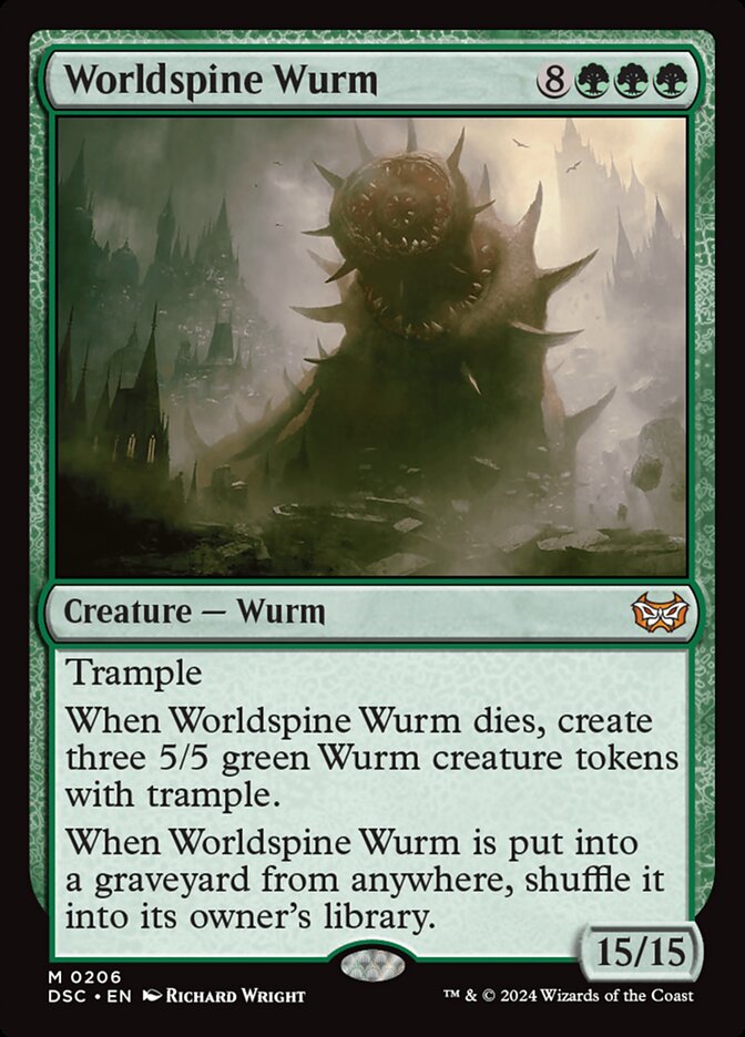 Worldspine Wurm — Duskmourn: House of Horror Commander (DSC) #206