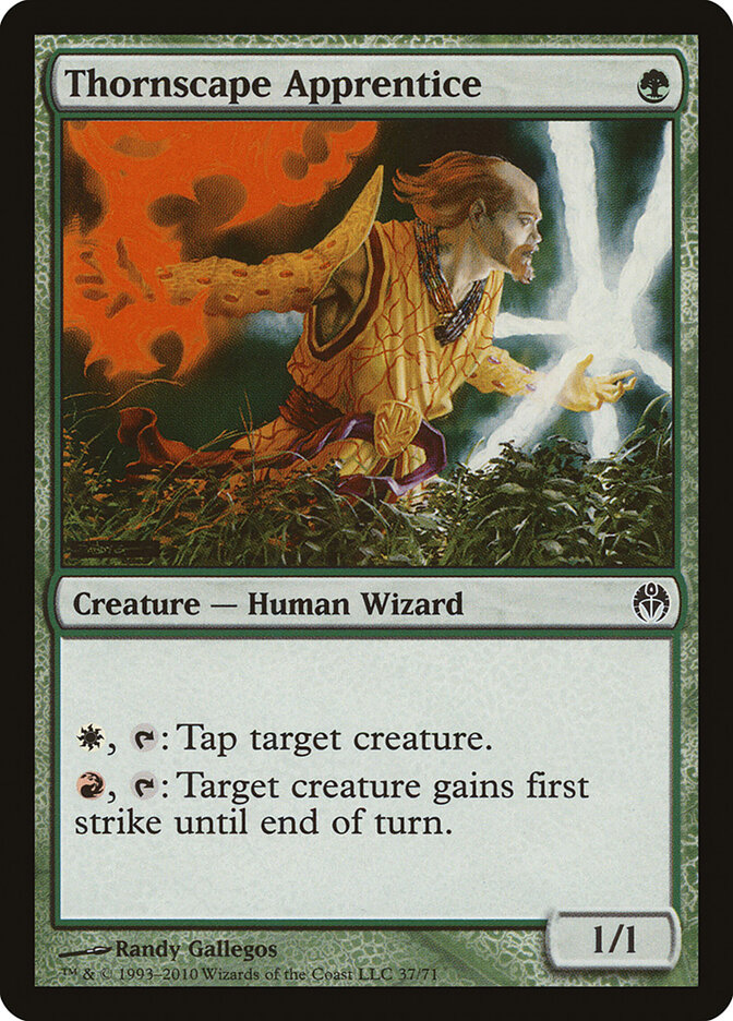 Thornscape Apprentice — Duel Decks: Phyrexia vs. the Coalition (DDE) #37