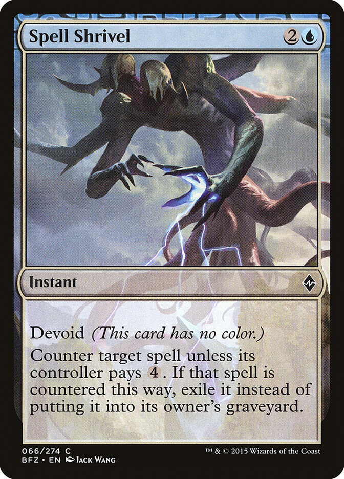 Spell Shrivel — Battle for Zendikar (BFZ) #66