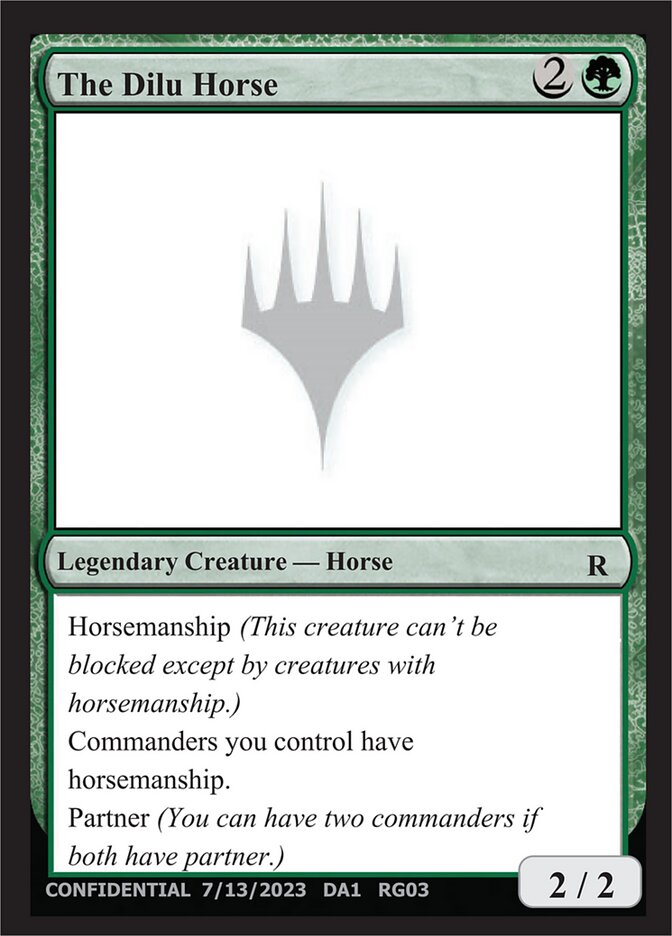 The Dilu Horse — Unknown Event (UNK) #RG03d