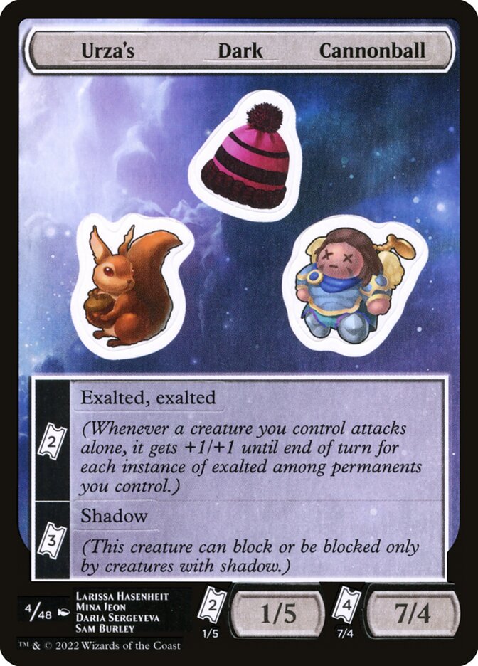 Urza's Dark Cannonball — Unfinity Sticker Sheets (SUNF) #4