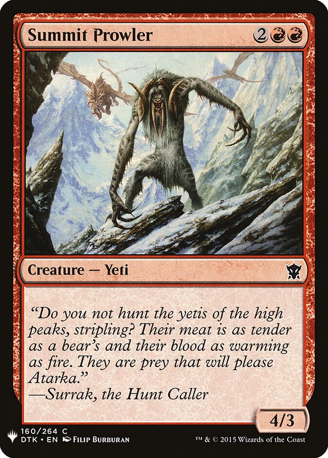 Summit Prowler — The List (PLST) #DTK-160